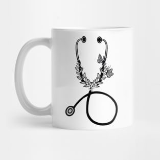 Floral stethoscope Mug